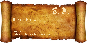 Blei Maja névjegykártya